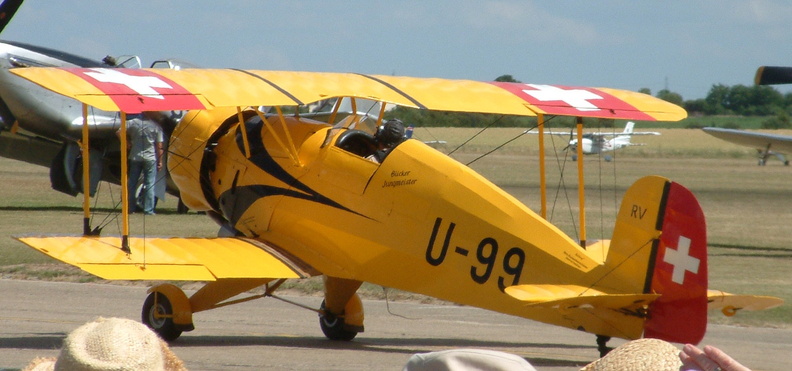 Yellow biplane
