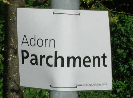 One of Acorn Publisher's unusual signs