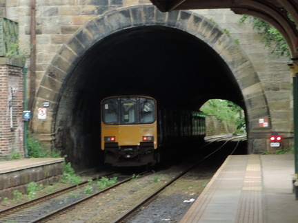 Train in tunnel