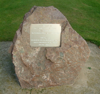 Stone marking the endpoint of the motor races