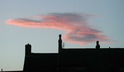 Cloud over roof