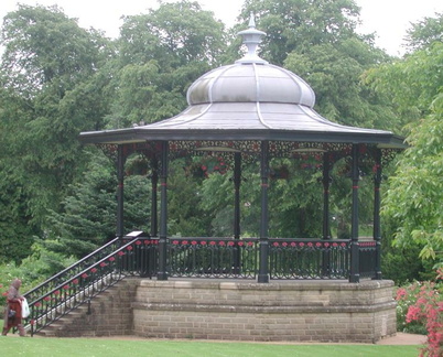 Bandstand by trees
