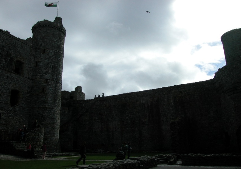 Across the courtyard