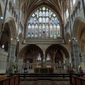 Stained glass above altar