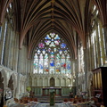 Stained glass above altar