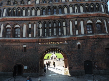 Behind the arch