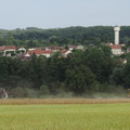 Over the fields towards the town