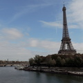 Eiffel Tower by river