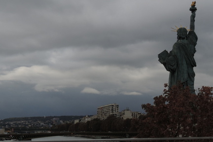 Statue of Liberty overlooking river
