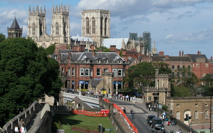 Minster and wall