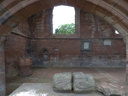 Inside an arch