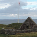 Building and flag