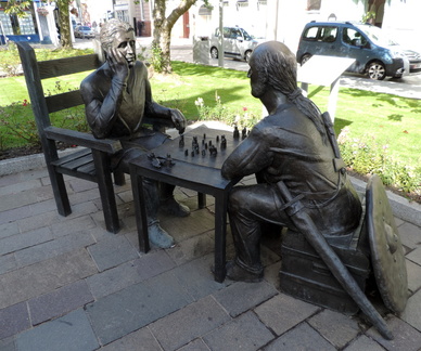 Chess statue