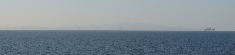 Welsh coast behind wind farm