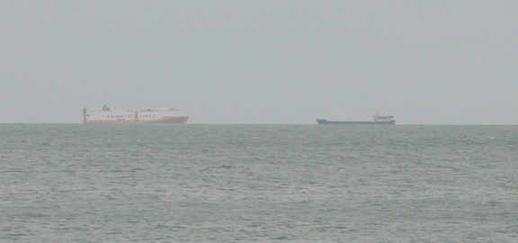 Ferry passing another boat