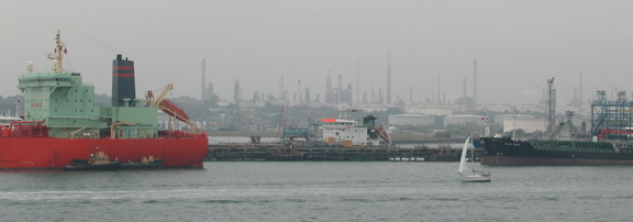 Refinery with ships