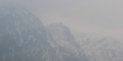 Snowy outcrops