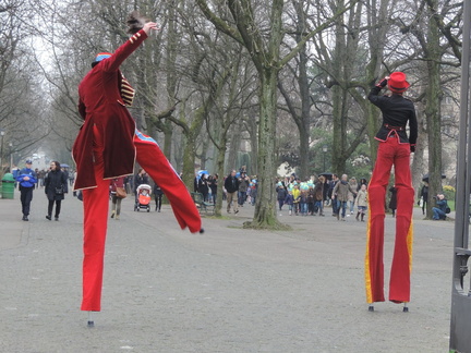 People on stilts