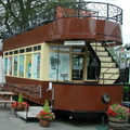 Tram turned into a cafe