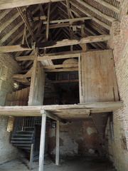 Inside the barn