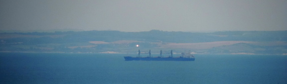Ship against the coast