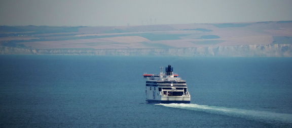 Ferry heading for the coast