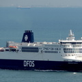 Calais behind a ferry