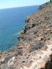 Down the cliffs