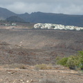 Buildings against the landscape