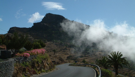 Road below the clouds