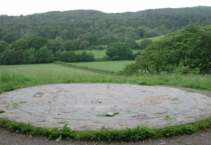 Circle with landscape