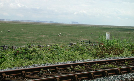 Nuclear power station over rails