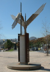 Sculpture with wings
