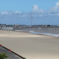 Beach, piers and turbine
