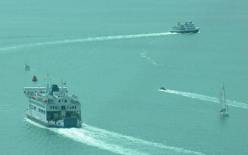 Boats passing in the Solent