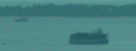 Forts in front of the Isle of Wight
