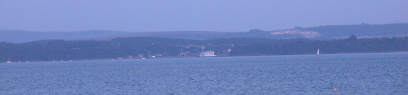 Ferry against the Isle of Wight