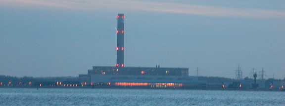 Fawley lit up