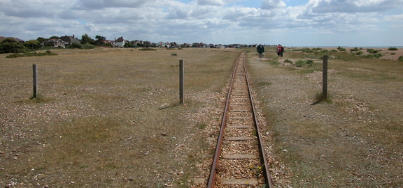 Railway trailing off to the left