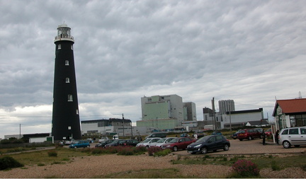 Lighthouse and nuclear power station