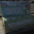 Book-shaped bench