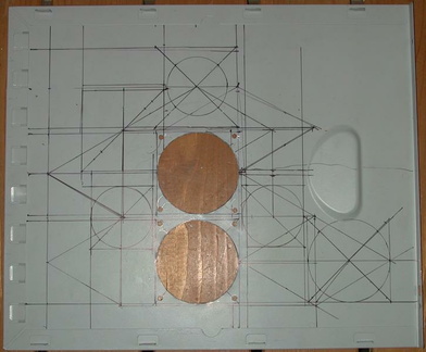 Panel marked for cutting