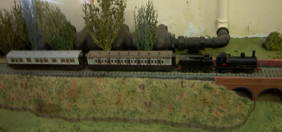 Steam train on Bridge