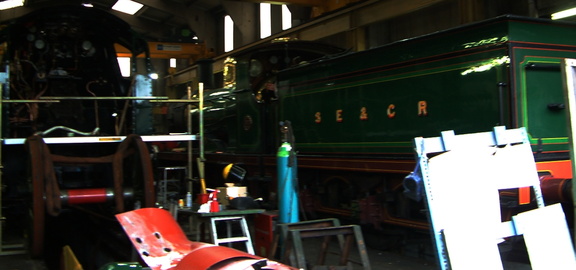 Inside the sheds