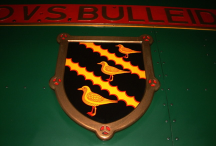 Badge on an engine