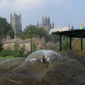 Cathedral behind a fountain