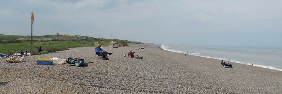 Along the beach