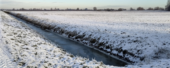 Frozen ditch