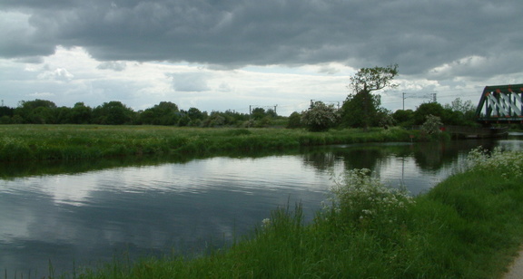 Ditton Meadow in front of the railway