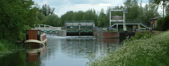 Lock and barge